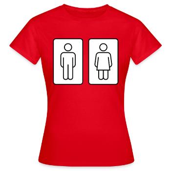 salle de bain bath baignoire bathtube shower douche15 - T-shirt Femme - rouge - Devant - AI Model Female 172 dark (172cm)