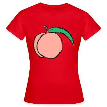 veggie Veggie pêche pêche fruits17 - T-shirt Femme - rouge - Devant - AI Model Female 172 dark (172cm)