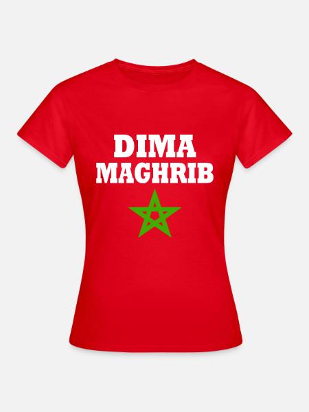 Dima maghrib - Frauen T-Shirt - Rot