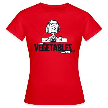 Peanuts Snoopy Patty Légumes - T-shirt Femme - rouge - Devant - AI Model Female 172 dark (172cm)