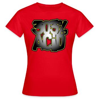 Acid Techno 303 Per Cent Acid - Women's T-Shirt - red - Front - AI Model Female 172 dark (172cm)