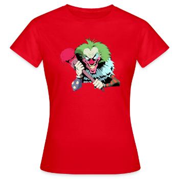 Horror Clown - Frauen T-Shirt - Rot - Vorne - AI Model Female 172 dark (172cm)