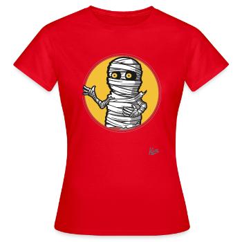 Drôle de toilettes, papier toilette, momie - T-shirt Femme - rouge - Devant - AI Model Female 172 dark (172cm)
