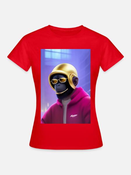 Cooler Affe - Frauen T-Shirt - Rot