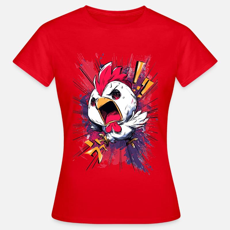 Outcry Chicken Explosion - Women's T-Shirt - red