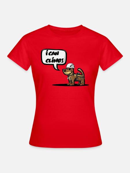 ICH KANN KLETTERN! - Frauen T-Shirt - Rot