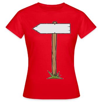Hiking trail Schildmotiv - Women's T-Shirt - red - Front - AI Model Female 172 dark (172cm)