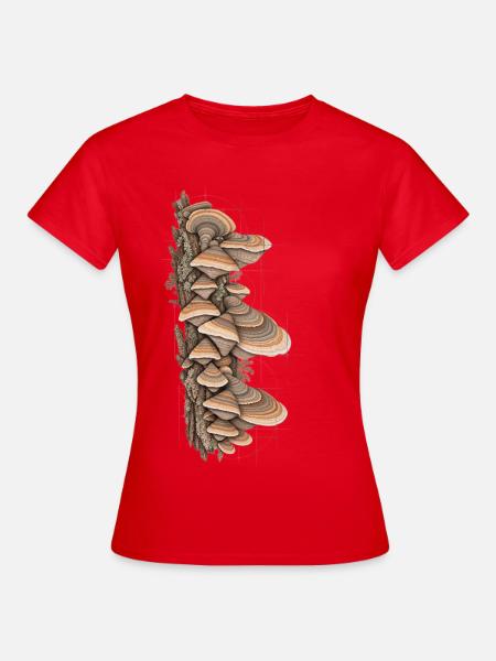 Bracket Study Farbpilz-Tee - Frauen T-Shirt - Rot