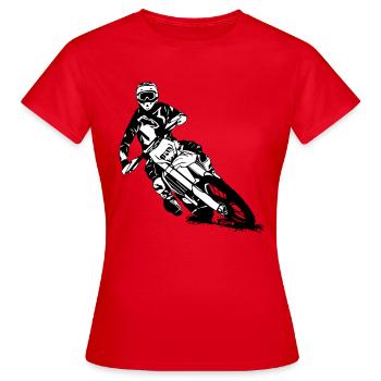 Enduro - offroad - motorcycle terrain sport - Women's T-Shirt - red - Front - AI Model Female 172 dark (172cm)