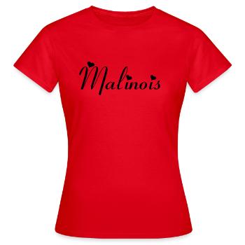 Malinois Rassehund, Hunderasse - Frauen T-Shirt - Rot - Vorne - AI Model Female 172 dark (172cm)