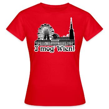 I mog Wien! - Frauen T-Shirt - Rot - Vorne - AI Model Female 172 dark (172cm)