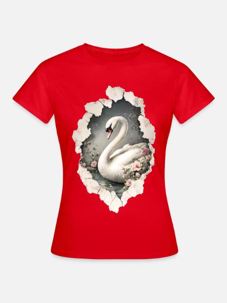 Schwan - Frauen T-Shirt - Rot