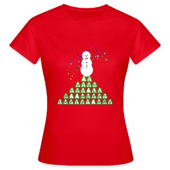 Merry Christmas Merry Christmas Merry Christmas - Women's T-Shirt - red - Front - AI Model Female 172 dark (172cm)