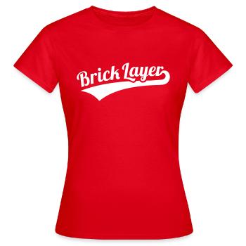 Brick layer - Women's T-Shirt - red - Front - AI Model Female 172 dark (172cm)