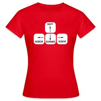 Tastatur Sächsisch - Frauen T-Shirt - Rot - Vorne - AI Model Female 172 dark (172cm)