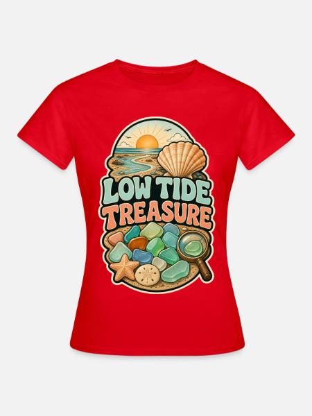 LOW TIDE TREASURE - Frauen T-Shirt - Rot