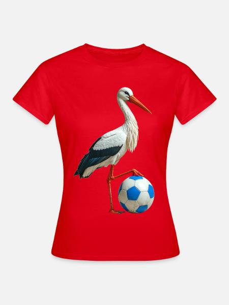 Weissstorch Störche - Frauen T-Shirt - Rot