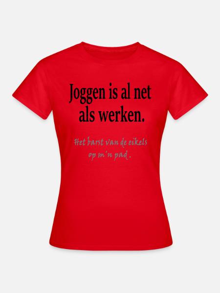 Hardlopen - Vrouwen T-shirt - rood