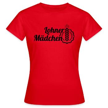 lohner Maedchen - Frauen T-Shirt - Rot - Vorne - AI Model Female 172 dark (172cm)