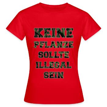 Cannabis légal - T-shirt Femme - rouge - Devant - AI Model Female 172 dark (172cm)