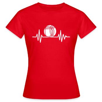 Petanque - Women's T-Shirt - red - Front - AI Model Female 172 dark (172cm)