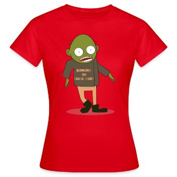 Zombie gierig - Frauen T-Shirt - Rot - Vorne - AI Model Female 172 dark (172cm)