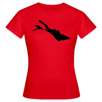 Lac de Constance - T-shirt Femme - rouge - Devant - AI Model Female 172 dark (172cm)
