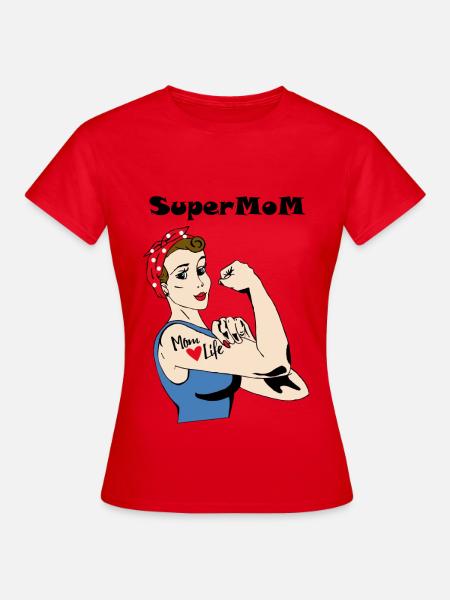 supermom - Frauen T-Shirt - Rot