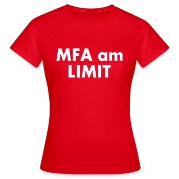 Mfa am limit - Frauen T-Shirt - Rot - Vorne - AI Model Female 172 dark (172cm)