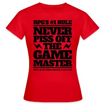 Never piss off the GM - T-shirt Femme - rouge - Devant - AI Model Female 172 dark (172cm)
