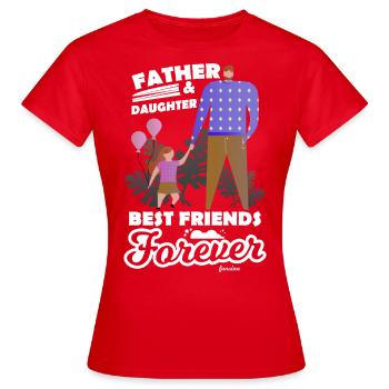 Père et fille - T-shirt Femme - rouge - Devant - AI Model Female 172 dark (172cm)