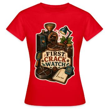 FIRST CRACK WATCH - Women's T-Shirt - red - Front - AI Model Female 172 dark (172cm)