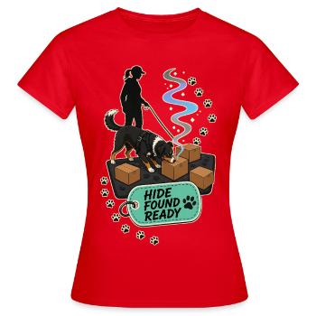 HIDE FOUND READY Dog - Women's T-Shirt - red - Front - AI Model Female 172 dark (172cm)