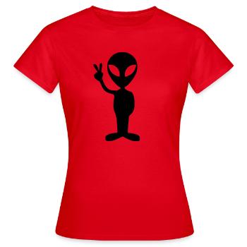 étranger - T-shirt Femme - rouge - Devant - AI Model Female 172 dark (172cm)
