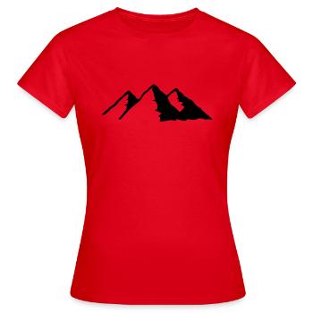 montagne - T-shirt Femme - rouge - Devant - AI Model Female 172 dark (172cm)