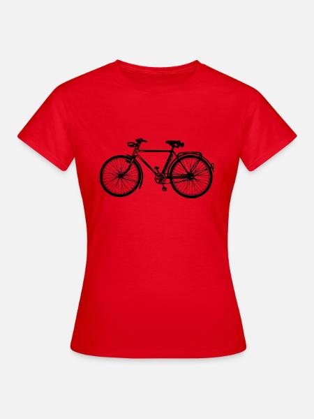 Herrenfahrrad Fahrrad MIFA - Frauen T-Shirt - Rot