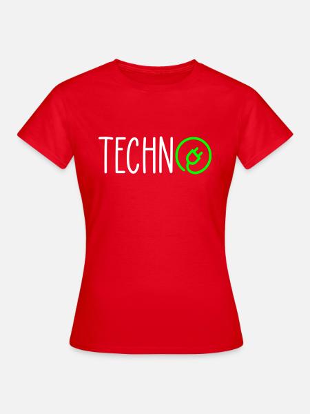 Techno-Ladung - Frauen T-Shirt - Rot