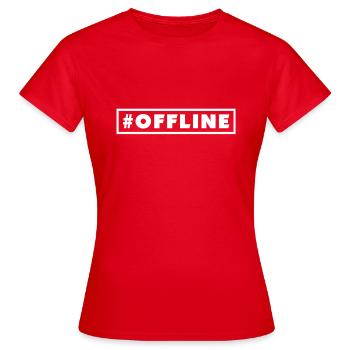 #OFFLINE - Frauen T-Shirt - Rot - Vorne - AI Model Female 172 dark (172cm)