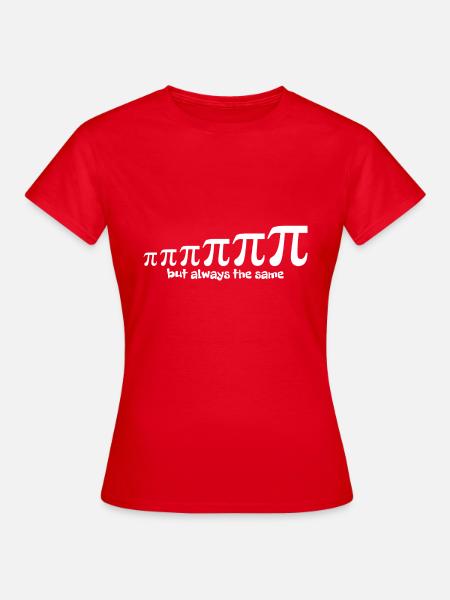 Evolution der Pi-Zahl - Frauen T-Shirt - Rot
