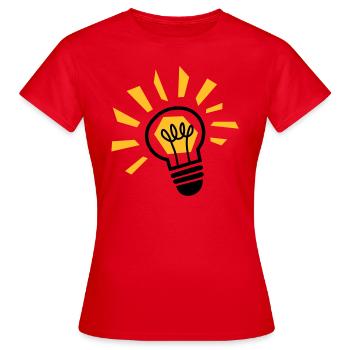 Light bulb - light bulb - ampoule - lamp - light - Women's T-Shirt - red - Front - AI Model Female 172 dark (172cm)