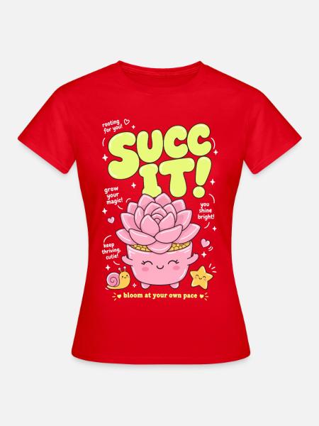 Liebhaber urbaner Sukkulenten - Frauen T-Shirt - Rot