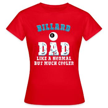 Billard - Frauen T-Shirt - Rot - Vorne - AI Model Female 172 dark (172cm)