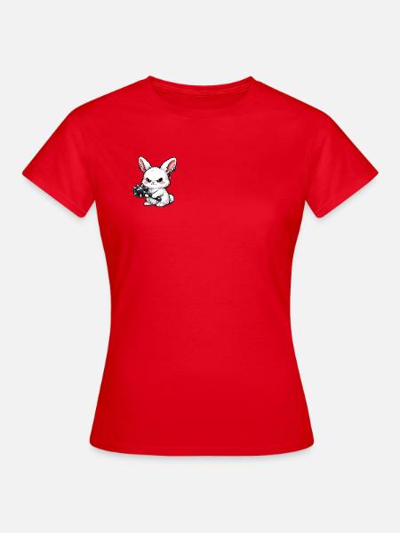 Lapin câlin avec marteau à pointes - T-shirt Femme - rouge