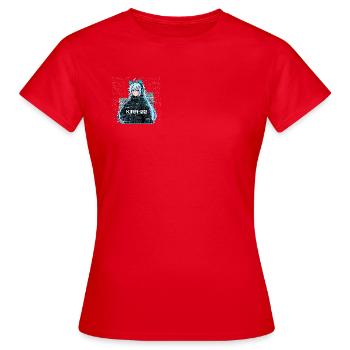Kira-02 Cyberkatze Pilot - Frauen T-Shirt - Rot - Vorne - AI Model Female 172 dark (172cm)