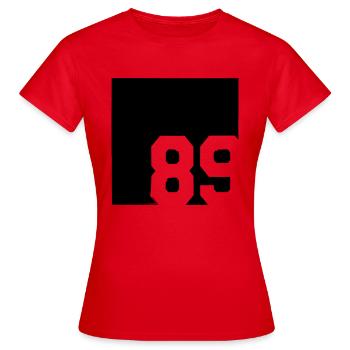 1989 - Frauen T-Shirt - Rot - Vorne - AI Model Female 172 dark (172cm)