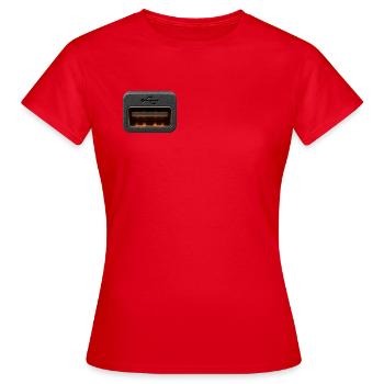 USB FASHION - Women's T-Shirt - red - Front - AI Model Female 172 dark (172cm)