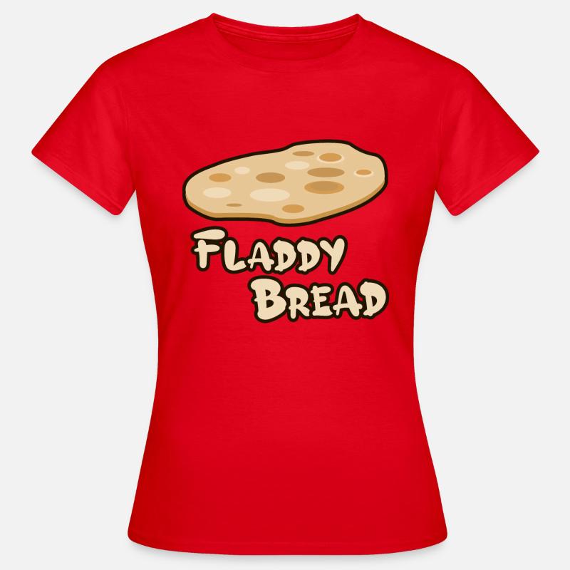 Fladdy Bread Flatbread - Women's T-Shirt - red