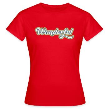 Merveilleux - merveilleux: design coloré des années 70 - T-shirt Femme - rouge - Devant - AI Model Female 172 dark (172cm)