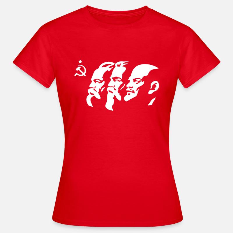 Great Communist Lenin, Marx, Soviet Soviet - Women's T-Shirt - red