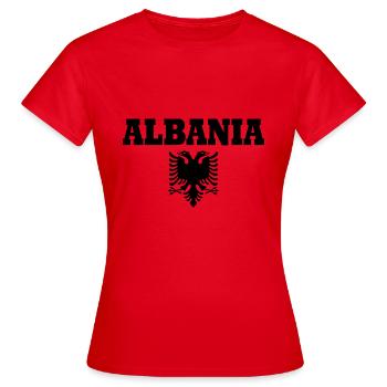 Albanien - Frauen T-Shirt - Rot - Vorne - AI Model Female 172 dark (172cm)